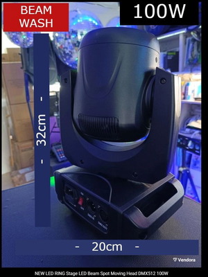 NEW LED RING Stage LED Beam Spot Moving Head DMX512 100W