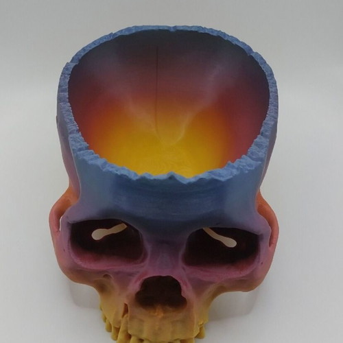 Table decorative skull colorful, new, 3D printed
