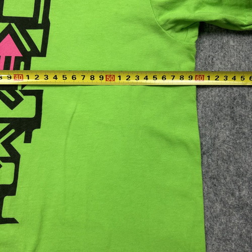 Quiksilver Neon Green Graphic T-Shirt L used, Y2K Surf Skate Streetwear