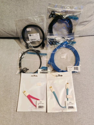 Διάφορα καλώδια USB και VGA, πακέτο 6, καινούργια