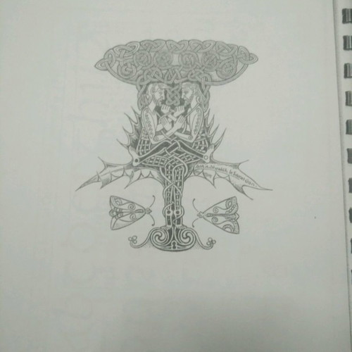 Celtic art book used with instructions and sketches