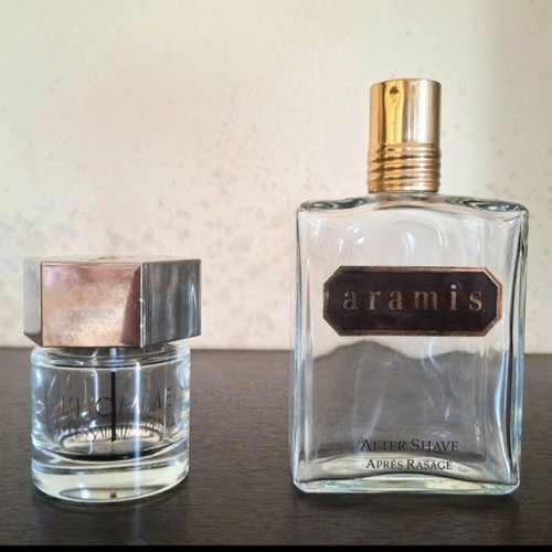YSL and Aramis Empty Perfume Bottles Like New, Pack of 2