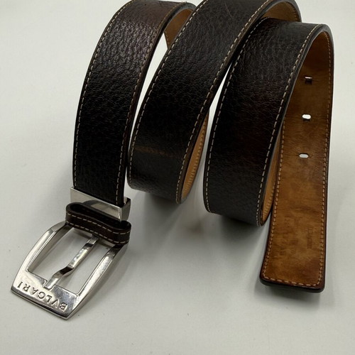 Bvlgari leather belt small size used, dark brown, 95 cm
