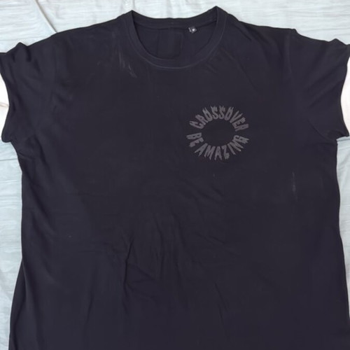 Men's T-shirt black size M used by Crossover