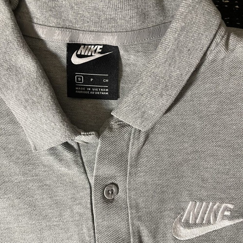 Nike polo shirt like new, size small, white and grey