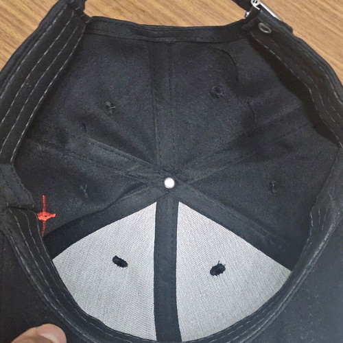 Hat with red cross symbol new, black and red