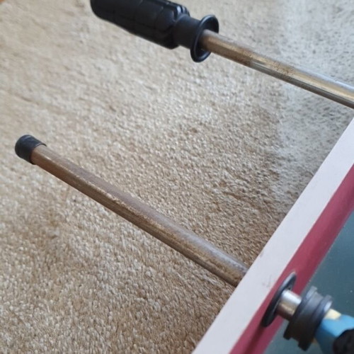 Foosball table used with one ball