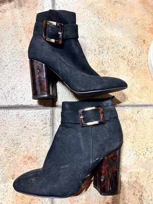 Primark ankle boots used with tortoise shell heel, size 38