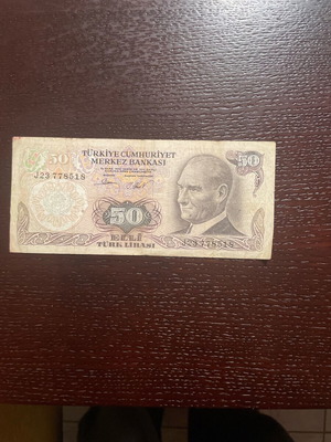 50 Lira Turkey 1970 used condition