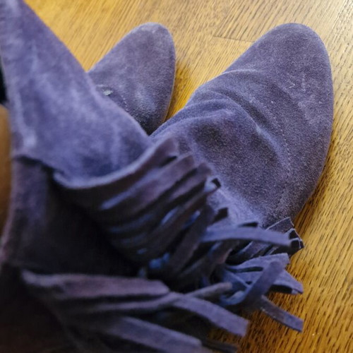 Zara ankle boots used, purple, size 38