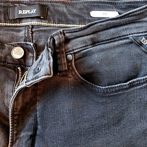 Replay women's grey jeans like new, size 31-32, slim fit, stretch