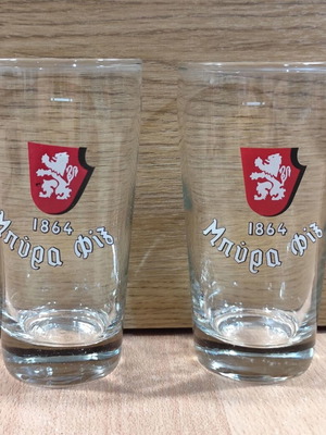 Fix Beer Set of Two Vintage Promotional Glasses 250ml Like New