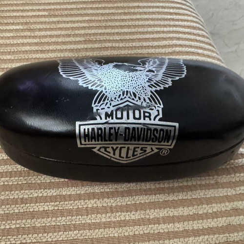 Harley Davidson glasses case used, black original