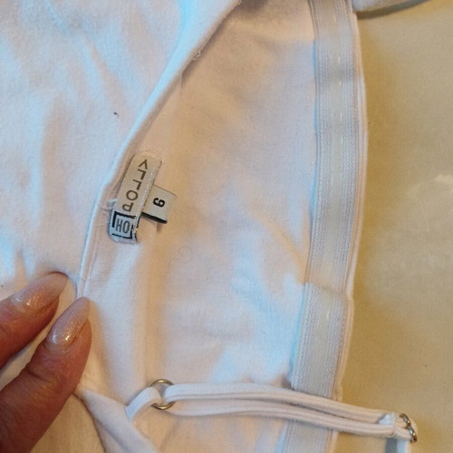 Polly dress white double fabric mako used