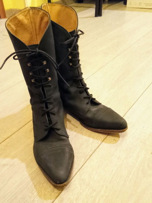 Tessera boots 37 used, black, genuine leather