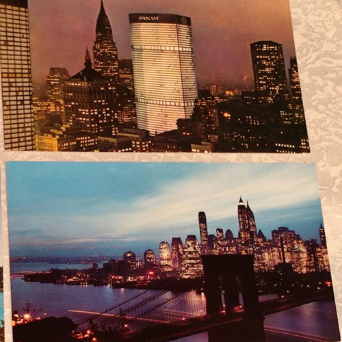 Postcards used, pack of 5, New York vintage 1960