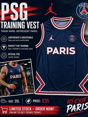 PSG “Paris” vest, size: size XXL