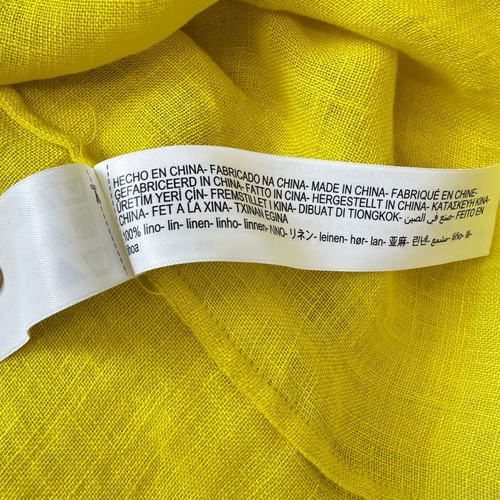 Massimo Dutti linen blouse, size S, yellow