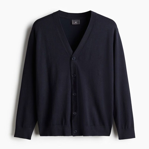 H&M V-neck cardigan, size M, black