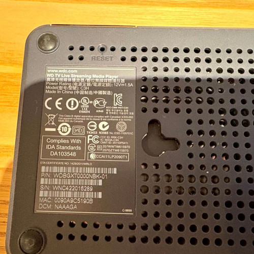 WD TV Live Streaming Media Player Gen 3