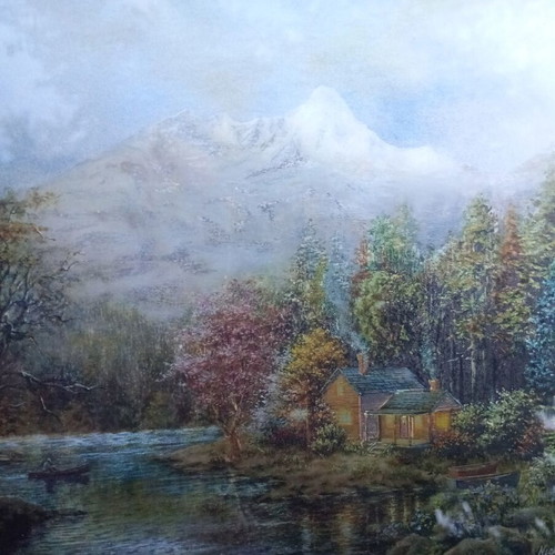 Nicky Boehme holographic frame, 41x36 cm, color changing