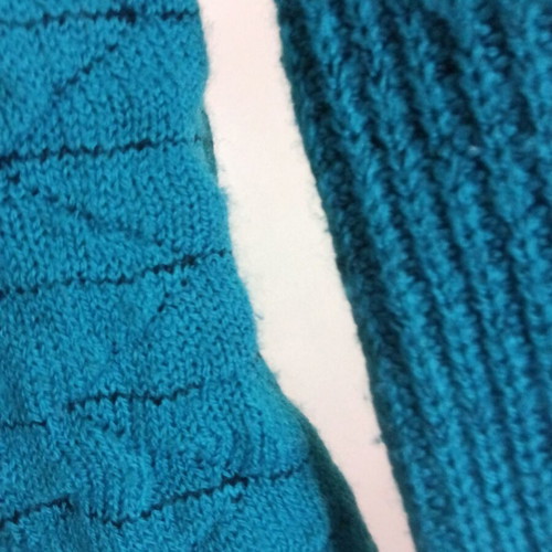 Wool blouse medium, turquoise