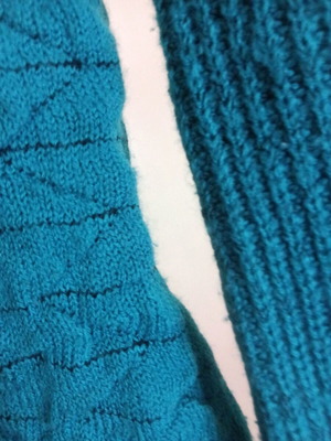 Wool blouse medium, turquoise