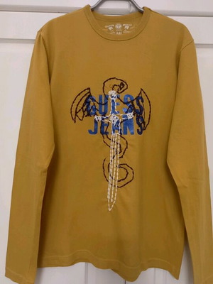 Guess long-sleeve t-shirt mustard color size M like new