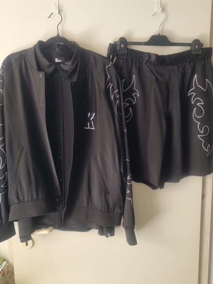 Stil Stavristavrev1968 by The Kooples Paris satin set like new, bomber jacket XL, shorts XL, shirt XL