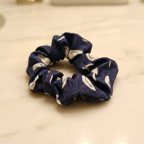 Scrunchie Navy Blue with happy faces like new