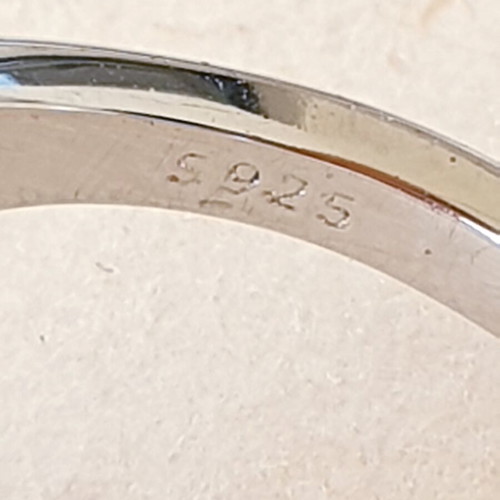 Silver 925 ring carved with butterfly design, like new, adjustable