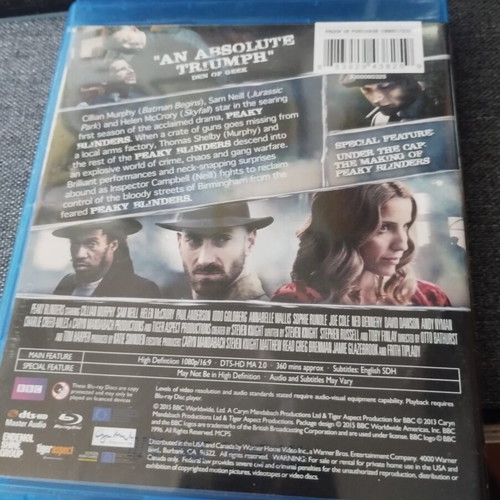 Peaky Blinders Blu-ray Series 1 and 2 like new with subtitles