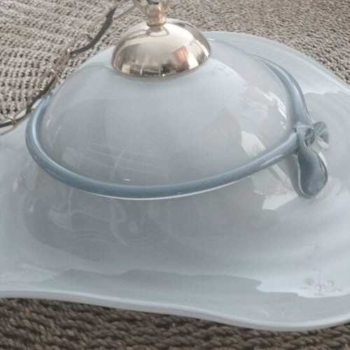 Murano pendant light like new, women's hat off-white with gray bow