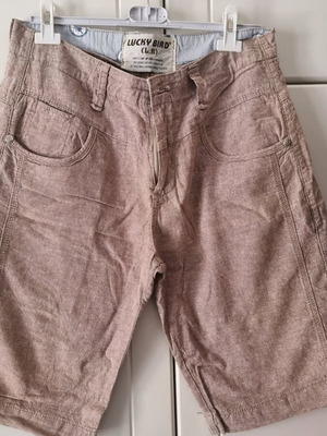 Lucky Star bermuda shorts new, linen fabric, size 34, beige