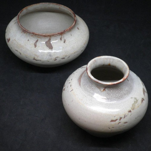 Decorative ceramic set used signed "At 84"