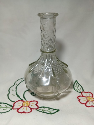 Vintage glass carafe used from Wine Festival, 60s-70s