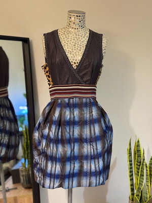 Pollini (Aeffe) silk and ramie dress like new, size S