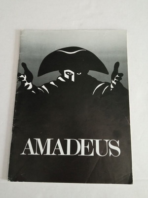 Amadeus theatrical program used, 1984-1985, Mimi Denisi, Giannis Fertis