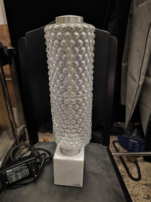 Italamp floor lamp used, glass and marble with dimmer