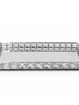 Decorative Crystal Rectangular Tray New