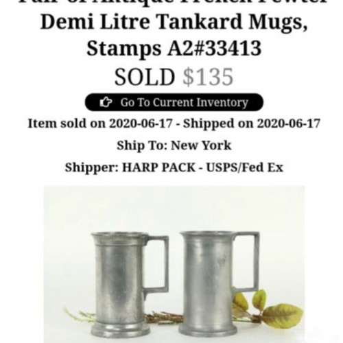 Pewter Measuring Mugs Like New