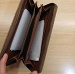 Wallet brown new with chain and multiple compartments