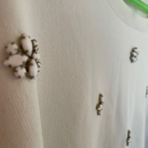 Guess white knitted blouse with long sleeves, like new, XSmall