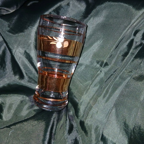 Vintage glasses used, set of 5 for ouzo, tsipouro, raki