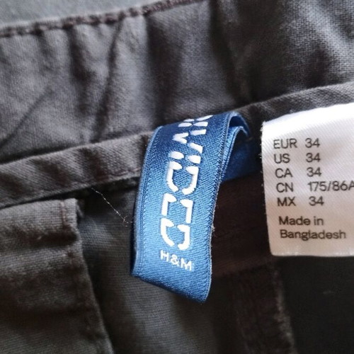 H&M men's bermuda shorts like new, gray, size W34