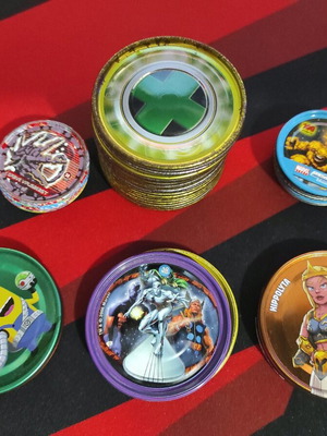 Metal caps used Megaman Marvel Chipicao small and large