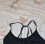 Bustier small with silver thread like new, black