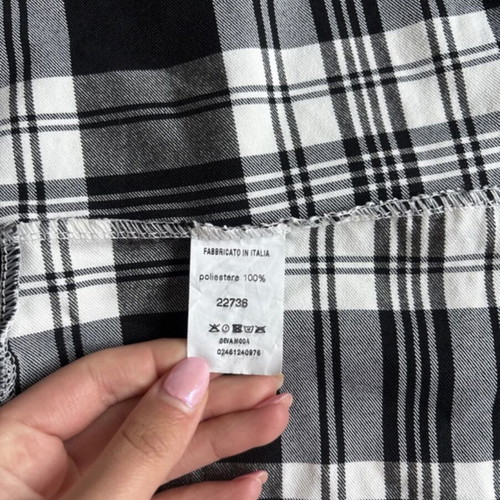 Checked blazer like new, black and white, size S