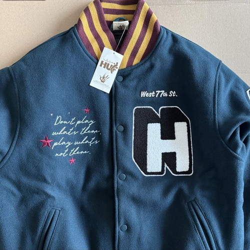 HUF x Miles Davis Pangaea Varsity Jacket new, men's size L, wool blend