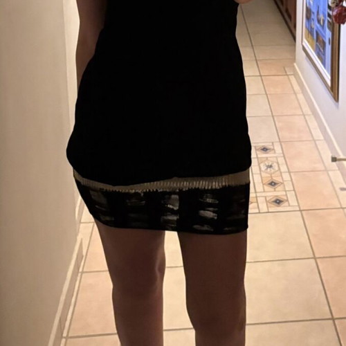 Vintage dress like new, black and gold, size M
